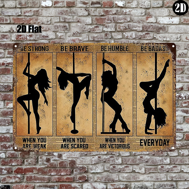 Wine Tag Label - Dikdörtgen Vintage Metal Tabela Pole Dance