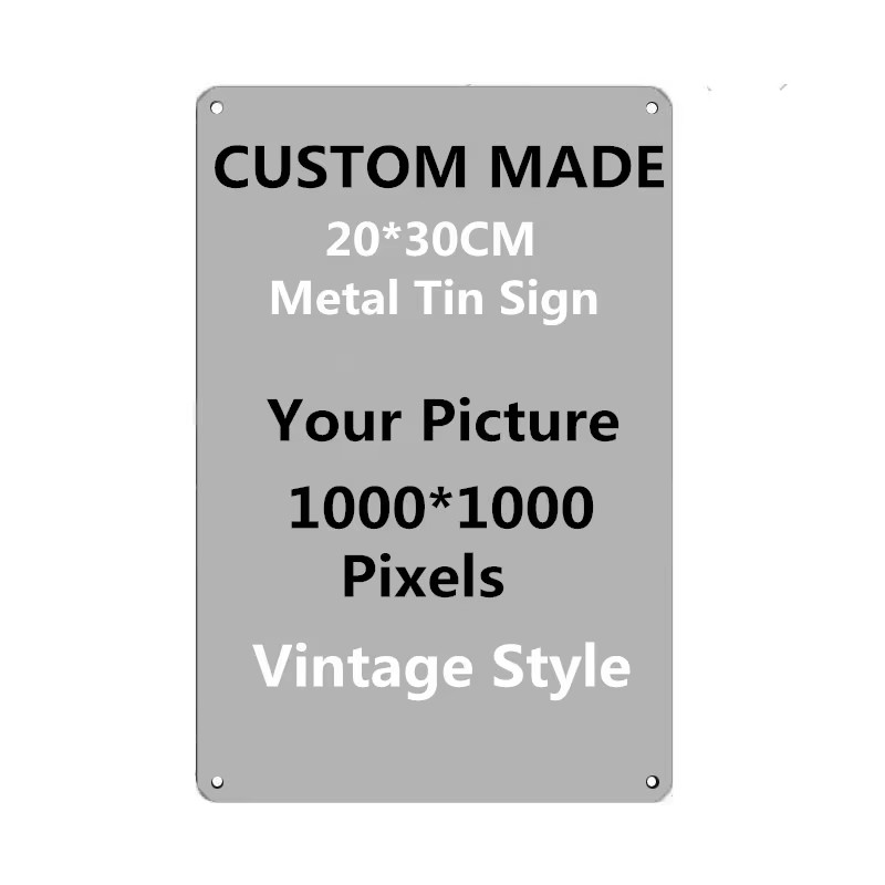 Wine Tag Label - Kişiselleştirilmiş Özel Metal Tabela 20x30cm, Fotoğrafınızı,
