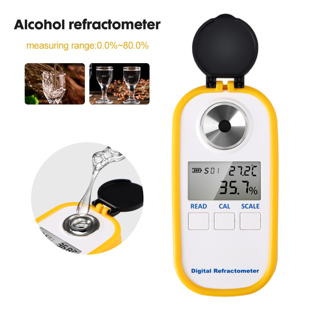 Wine Beer Spirit - Dijital Alkol Refraktometre 0-80% Yüksek Doğruluk