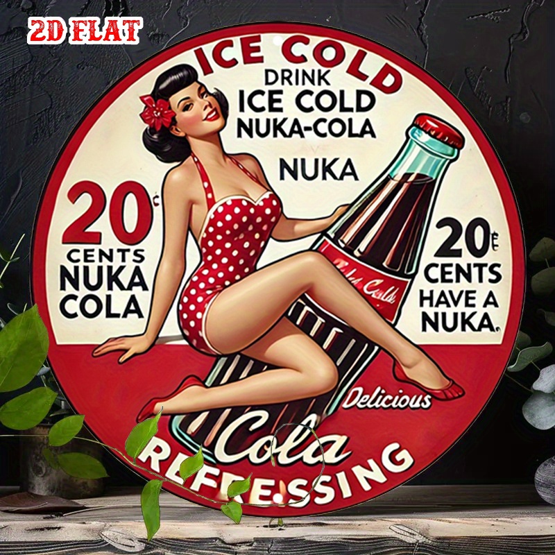 Wine Tag Label - 2D Düz, 1 adet Retro Pin-Up