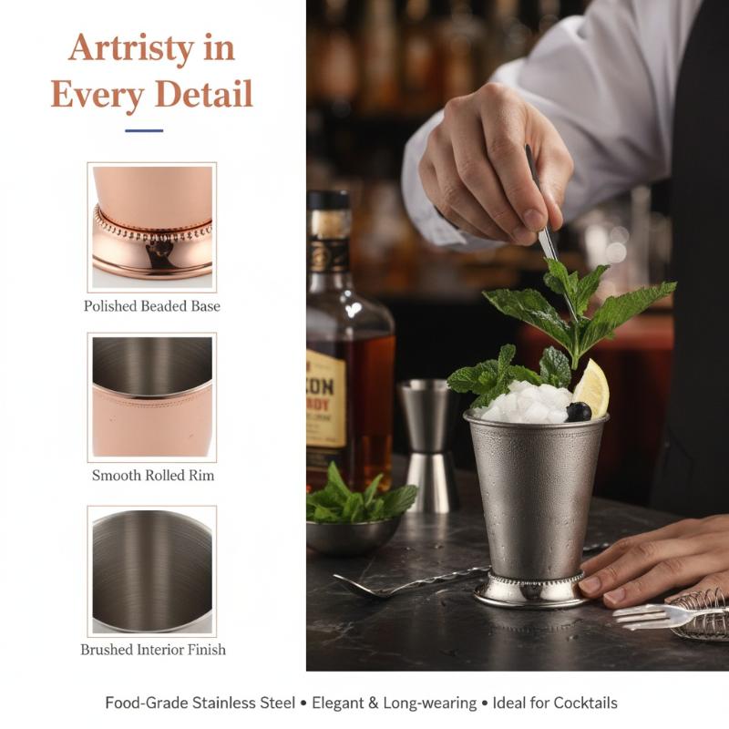 Paslanmaz Çelik Mint Julep Kup - Wine Beer Mix Drink incelemesi ve fiyatı